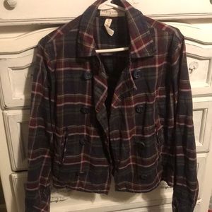 Aeropostal Stretch Plaid Jacket